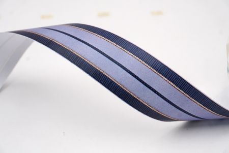 Темно-синій та Світло-синій Смугастий Тканинний Риббон Набір_AI